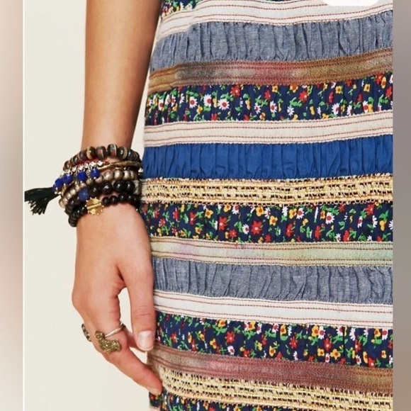 Free People Corinne denim and floral dress / 0 / Excellent condition - Picture 4 of 17